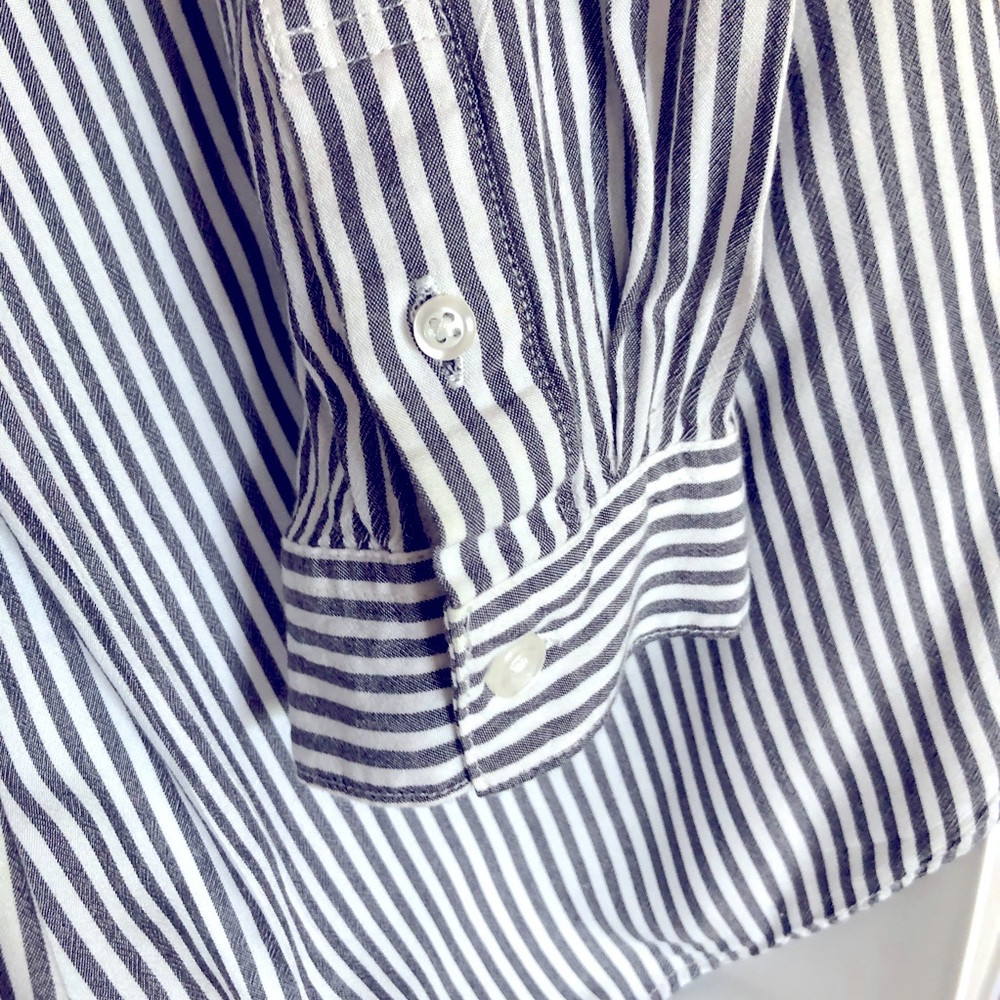 Rails Aly Button Front Blouse Belize Stripe Top S… - image 6